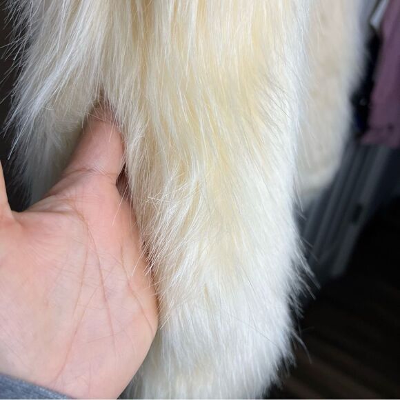 New! Sans Souci Faux Fur Cream White Women’s Vest Size M Bohemian, Cowgirl - Picture 8 of 14